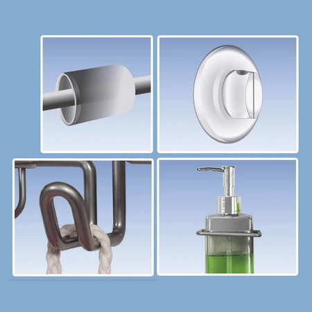 RAYEN Półka prysznicowa z dozownikami mydła