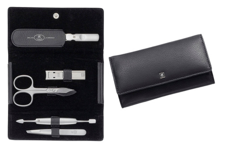 ZWILLING TWINOX Zestaw do manicure – czarne skórzane etui, 5 elementów