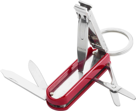 ZWILLING TWINOX Zestaw podróżny - czerwone skórzane etui, 4 elementy