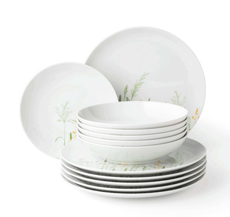 SELTMANN MEADOW GRASSES GREEN Serwis obiadowy dla 6 osób