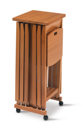 ARREDAMENTI ZEUS Wózek na krzesła - 46 x 41 cm, brązowy