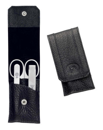 ZWILLING TWINOX Zestaw podróżny - czarne skórzane etui, 3 elementy