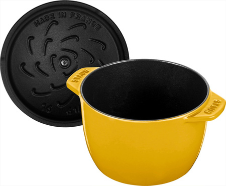 STAUB LA COCOTTE Mały garnek okrągły 16 cm, cytrynowy