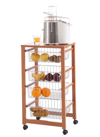 ARREDAMENTI GINGERONE Wózek kuchenny - 83 x 46 cm, Brązowy