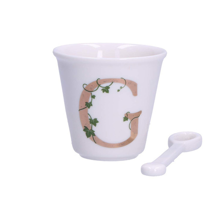 LA PORCELLANA BIANCA UNICO Filiżanka z łyżeczką 75 ml, Wzór G