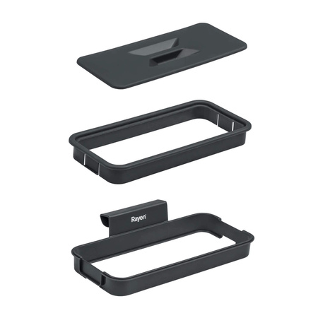 RAYEN Uchwyt z pokrywką do mocowania worka na śmieci