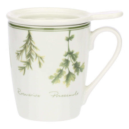 LA PORCELLANA BIANCA COLTIVIA Kubek infuzyjny z pokrywką 350 ml