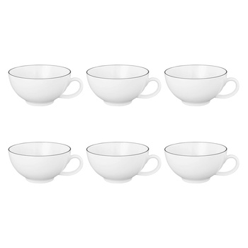 SELTMANN LIDO BLACK LINE Zestaw 6 filiżanek do herbaty 200 ml