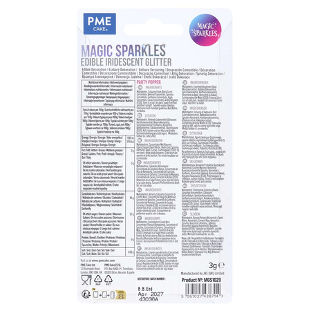 PME Jadalny opalizujący brokat Party Popper 3 g