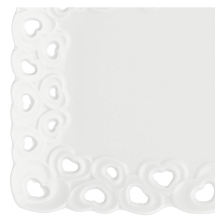 LA PORCELLANA BIANCA VALENTINO Zdobiona taca do serwowania 20 x 13 cm