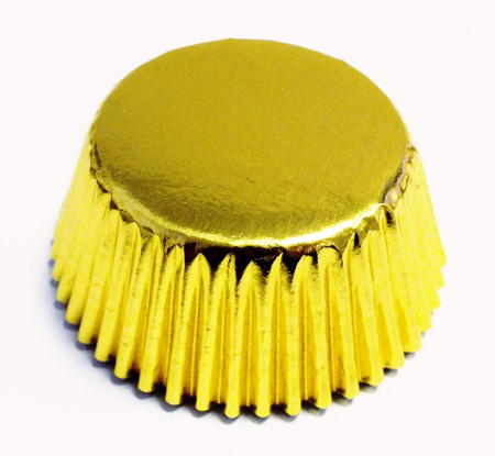 PME Metaliczne mini papilotki na muffinki (45 sztuk) złoty