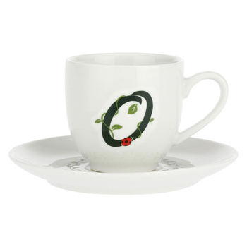 LA PORCELLANA BIANCA SOLOTUA Filiżanka ze spodkiem 90 ml, Wzór O