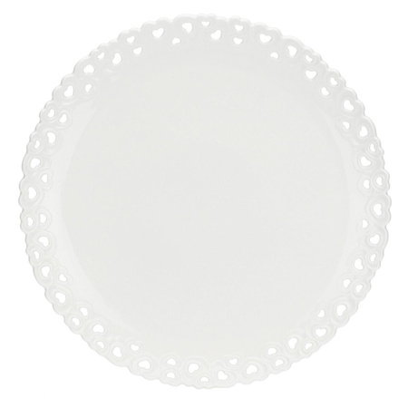 LA PORCELLANA BIANCA VALENTINO Zdobiony talerz do ciasta 34 cm