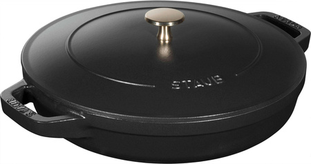 STAUB Zestaw 3 naczyń + pokrywka 24 cm czarny