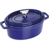 STAUB LA COCOTTE Garnek żeliwny owalny 2.35 ltr, niebieski