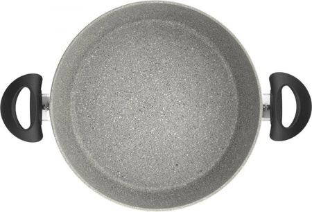 BALLARINI FERRARA Patelnia granitowa indukcyjna głęboka z 2 uchwytami 28 cm