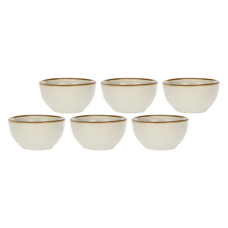 ROSE&TULIPANI CONCERTO AVORIO Zestaw 6 okrągłych miseczek 7 cm