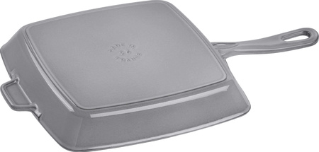 STAUB Kwadratowa żeliwna patelnia grillowa 26 cm, grafitowy