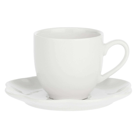 LA PORCELLANA BIANCA VILLADEIFIORI Zestaw 6 filiżanek do kawy ze spodkiem 85 ml