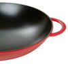 STAUB Wok żeliwny z pokrywką 37 cm, czerwony