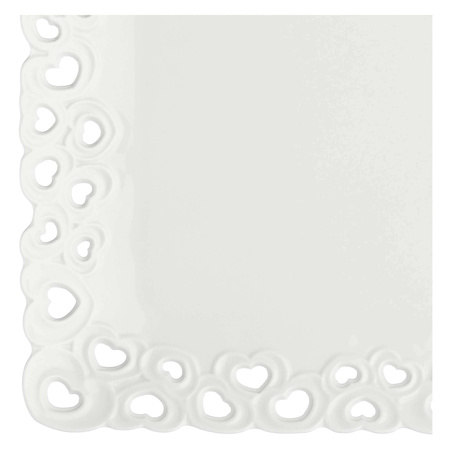 LA PORCELLANA BIANCA VALENTINO Zdobiona taca do serwowania 35 x 26 cm