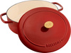 BALLARINI BELLAMONTE Garnek żeliwny owalny 7.5 ltr, czerwony