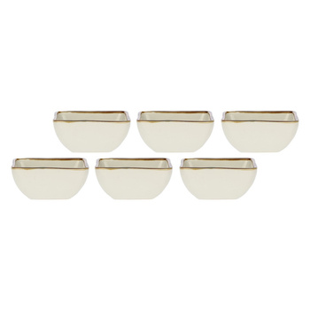 ROSE&TULIPANI CONCERTO AVORIO Zestaw 6 kwadratowych miseczek 8 cm