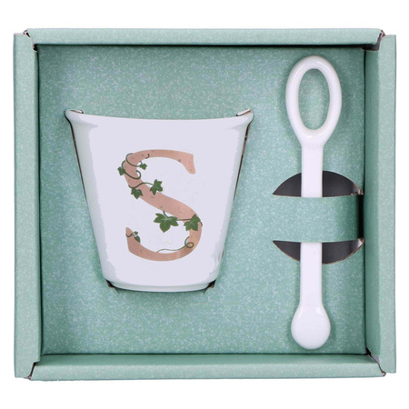 LA PORCELLANA BIANCA UNICO Filiżanka z łyżeczką 75 ml, Wzór S