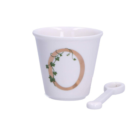 LA PORCELLANA BIANCA UNICO Filiżanka z łyżeczką 75 ml, Wzór O