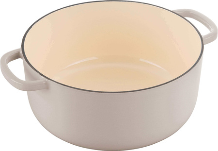 BALLARINI BELLAMONTE Garnek żeliwny okrągły 4 ltr, kość słoniowa