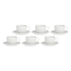 LA PORCELLANA BIANCA MOMENTI Zestaw 6 filiżanek do herbaty ze spodkiem 200 ml