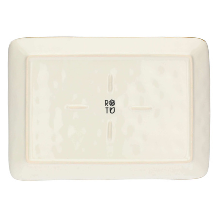ROSE&TULIPANI CONCERTO AVORIO Zestaw 2 tac prostokątnych 27 x 19 cm