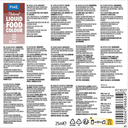 PME Naturalny barwnik spożywczy w płynie 25 ml brązowy