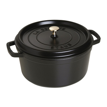 STAUB LA COCOTTE Garnek żeliwny okrągły 6.7 ltr, czarny