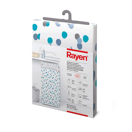 RAYEN Pokrowiec na pralkę ładowaną od góry, w grochy