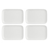 LA PORCELLANA BIANCA ESSENZIALE NEW AGE Zestaw 4 tac prostokątnych 30 x 22 cm