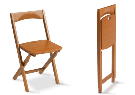 ARREDAMENTI DIANA Zestaw 2 składanych krzeseł - 45 x 40 cm, brązowy