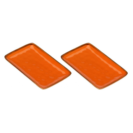 ROSE&TULIPANI CONCERTO ARANCIONE Zestaw 2 tac prostokątnych 27 x 19 cm