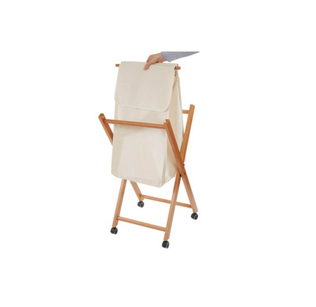 ARREDAMENTI BANNY Składany kosz na pranie - 50 x 44 cm, Brązowy