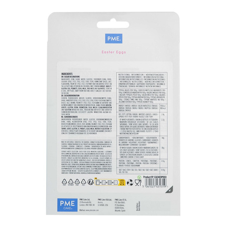 PME Wielkanocne jadalne ozdoby cukrowe - pisanki (12 sztuk)