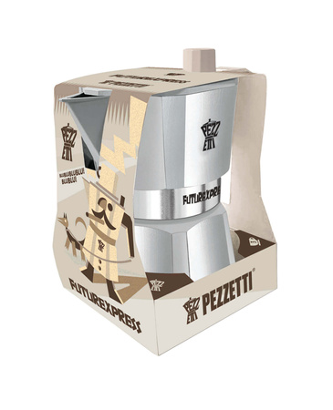 PEZZETTI FUTUREXPRESS Aluminiowa kawiarka (1 filiżanka) - Srebrny