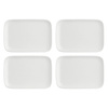 LA PORCELLANA BIANCA ESSENZIALE NEW AGE Zestaw 4 tac prostokątnych 22 x 15 cm