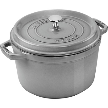 STAUB LA COCOTTE Garnek żeliwny okrągły wysoki 4.8 ltr, grafitowy