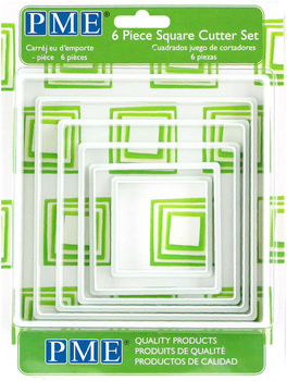 PME Wykrawaczki do ciastek kwadraty (6 sztuk)