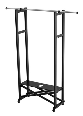 ARREDAMENTI ELIOS Stojak na ubrania - 37 x 78 cm, Czarny