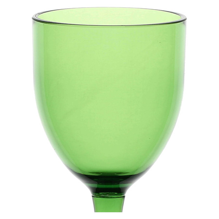 ROSE&TULIPANI FIABA Zestaw 6 akrylowych kieliszków do wina 400 ml, zielony