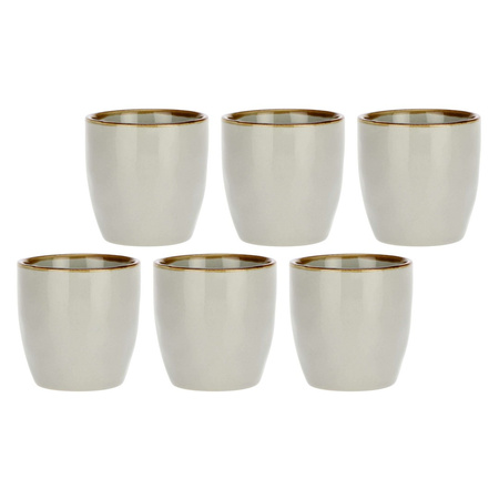 ROSE&TULIPANI CONCERTO GRIGIO PERLA Zestaw 6 kubków do kawy 100 ml