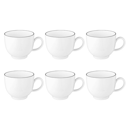 SELTMANN LIDO BLACK LINE Zestaw 6 filiżanek do kawy 200 ml