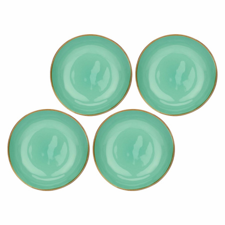 ROSE&TULIPANI CONCERTO VERDE ACQUA Zestaw 4 talerzy do zupy 21 cm