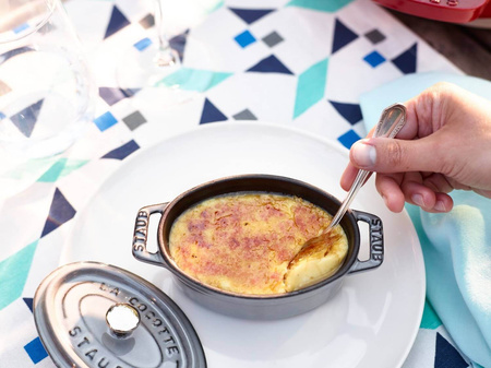 STAUB MINI COCOTTE Mini garnek żeliwny owalny 250 ml, grafitowy